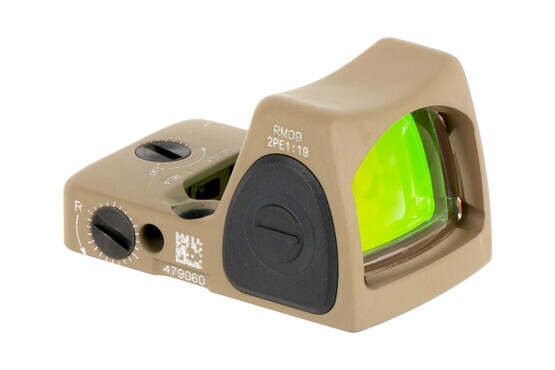 Trijicon RMR Type 2 Adjustable LED Reflex sight features a 1 MOA reticle and Flat Dark Earth cerakote finish